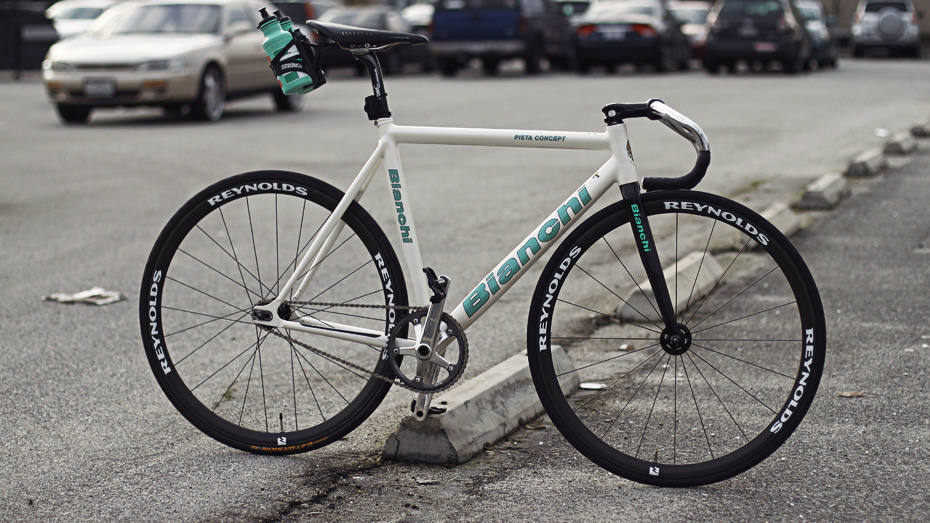 White Bianchi with Celeste letters